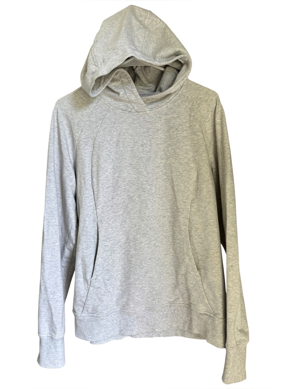 Lululemon Women's Light Gray Scuba Hooded Sweatshirt w/ Pockets Size 10